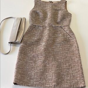 Banana Republic Textured Taupe Sheath Dress